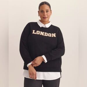 Penningtons, Plus Size “LONDON” Sweatshirt, Size X, Black